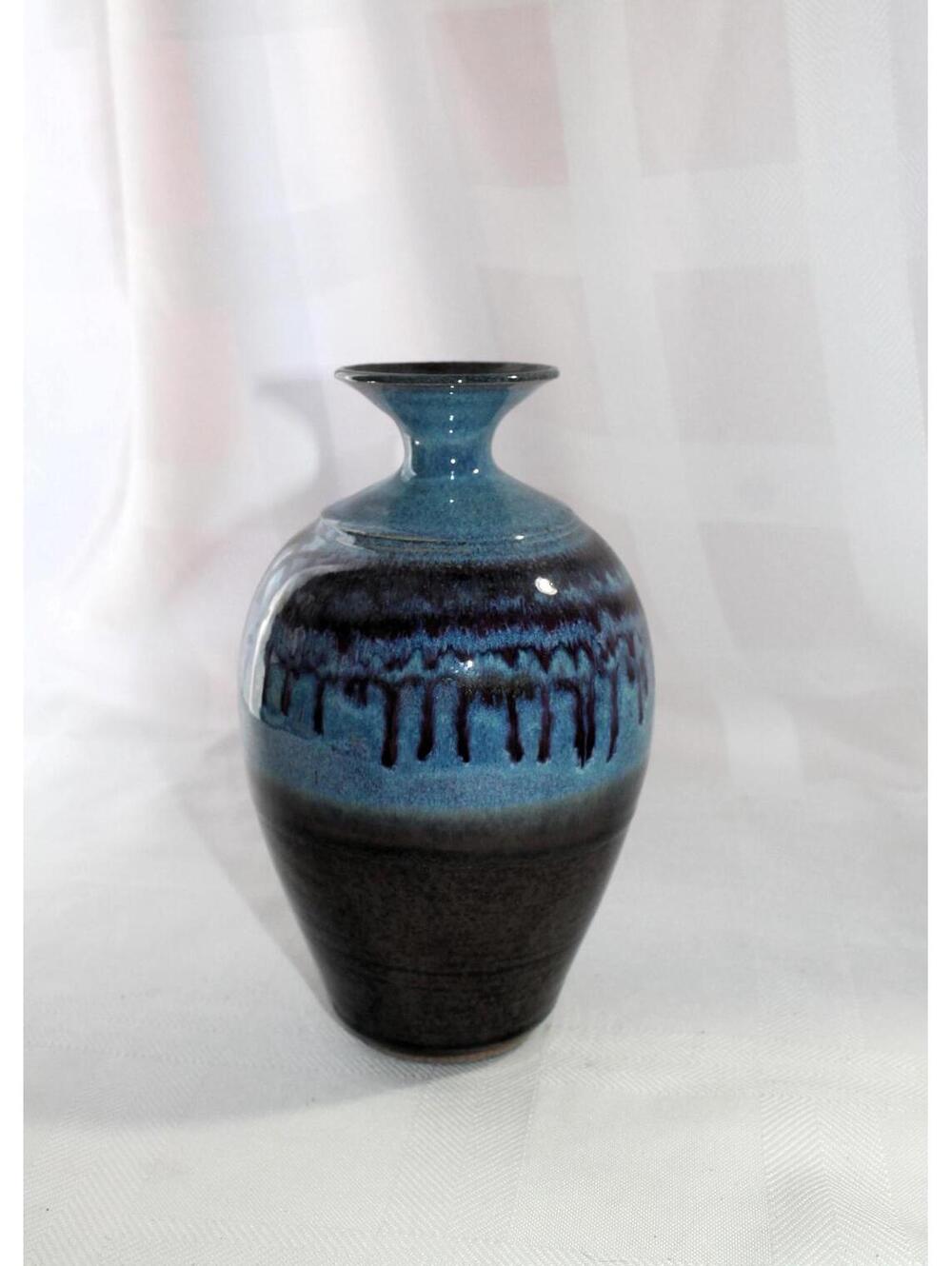 Hand Thrown Art Pottery Vase, Seed Pot, Signed Winegar Pottery